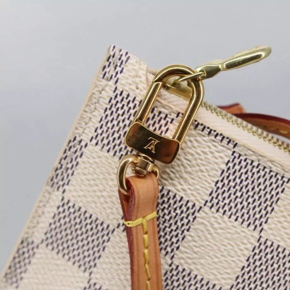 LOUIS VUITTON Damier Azur Neverfull PM Pouch Accessory Pouch LV Auth - Picture 7 of 15